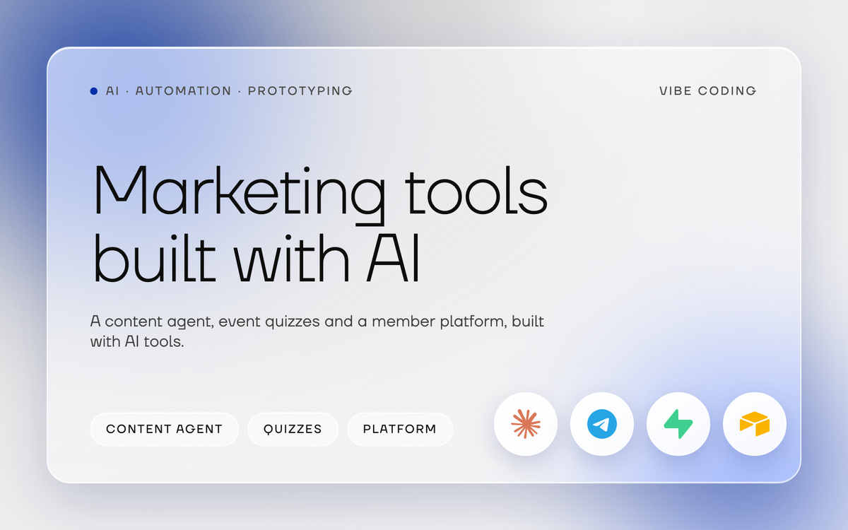 Marketing tools built with AI