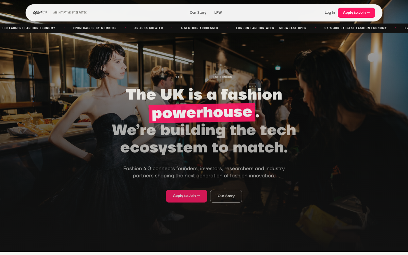 Fashion 4.0 homepage